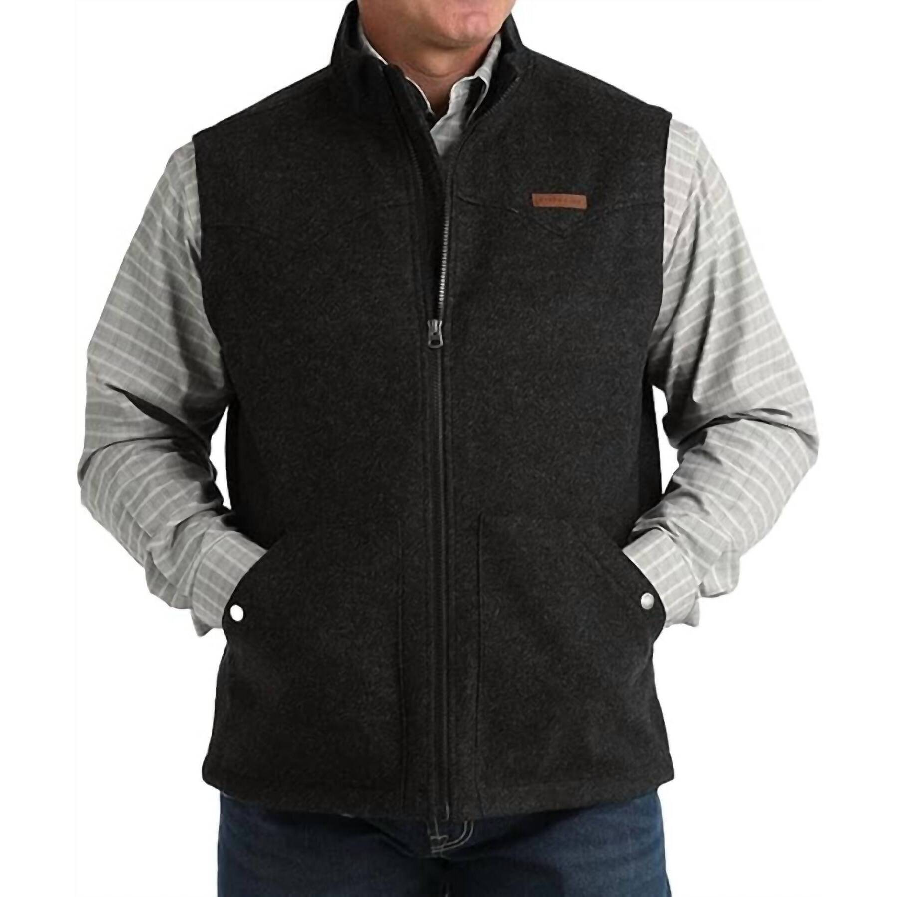 New Cinch Men's Brushed Knit Vest In Black